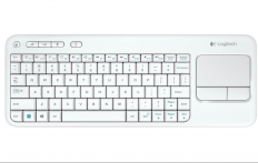 Logitech K400 Plus Wireless Livingroom Keyboard with Touchpad - White