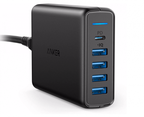 USB C Wall Charger, Anker Premium 60W 5-Port Desktop Charger