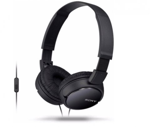Sony MDR-ZX110AP Extra Bass Smartphone Headset With Mic (Black)