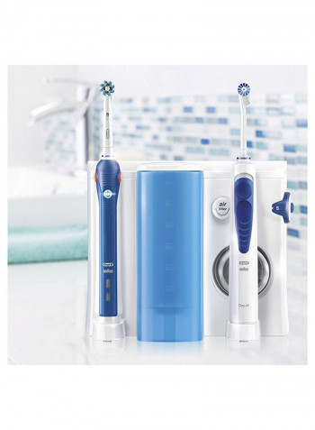 Health Center Oxyjet Cleaning System With Pro 2000 Electric Toothbrush White/Blue