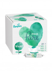Aqua Pure Baby Wipes 99% Water, 864 Count