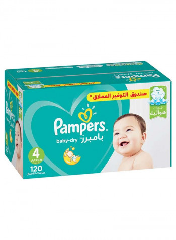 Baby-Dry Diapers, Size 4, Maxi, 9-14kg, Double Giant Box, 240 Diapers