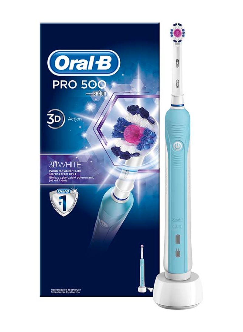 PRO 500 3D White Electric Toothbrush Blue/White