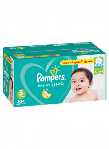 Baby-Dry Diapers, Size 5, Junior, 11-16kg, Double Giant Box, 208 Diapers