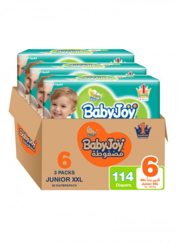 Tape Diaper Size 6, XXL, 16+ Kg, Mega Pack, 114 Count