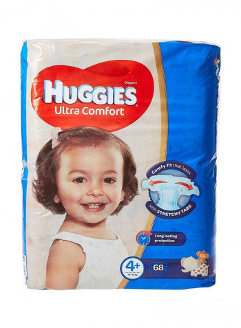 Ultra Comfort Diapers, Size 4+, Jumbo Pack, 10-16 kg, 136 Diapers