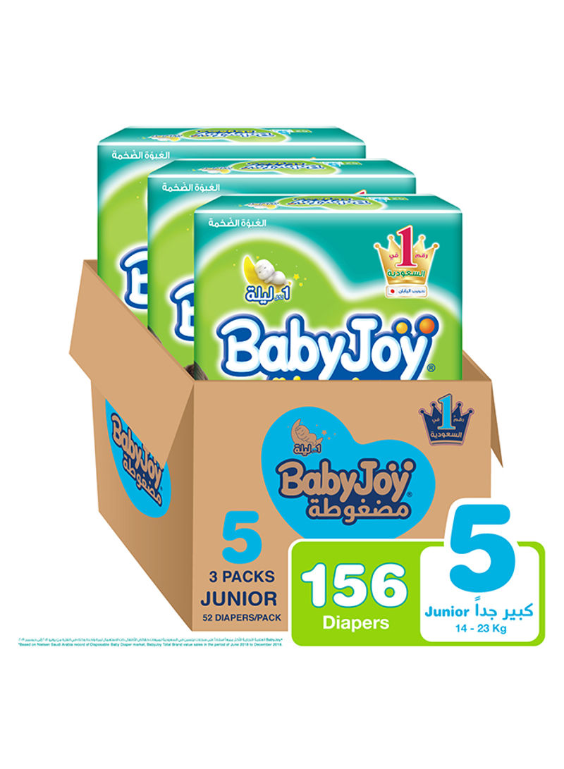 Tape Diaper, Size 5, Junior, 14-25 Kg, Mega Pack, 156 Diapers