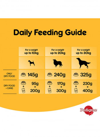 Chicken And Vegetables Dry Dog Food Adult 3kg Pack of 4