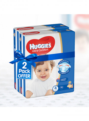 Ultra Comfort Diapers, Size 4, Jumbo Pack, 8-14 kg, 144 Diapers