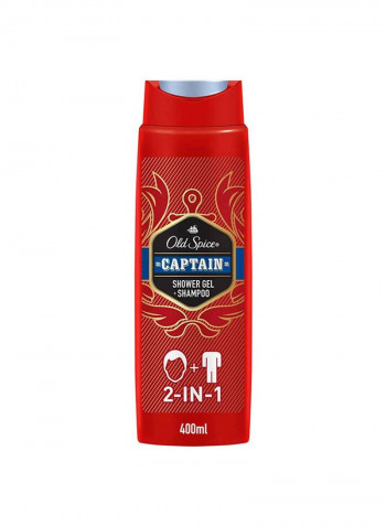 Pack Of 6 Captain Shower Gel And Shampoo 400ml