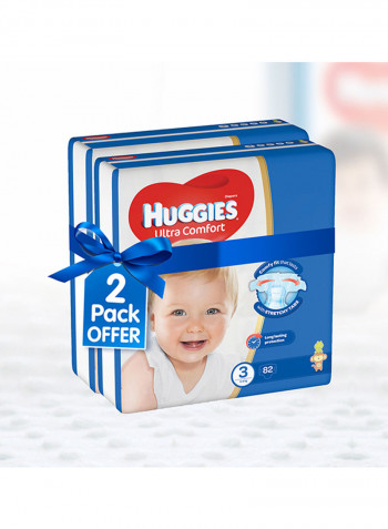 Ultra Comfort Diapers, Size 3, Jumbo Pack, 4-9 kg, 164 Diapers