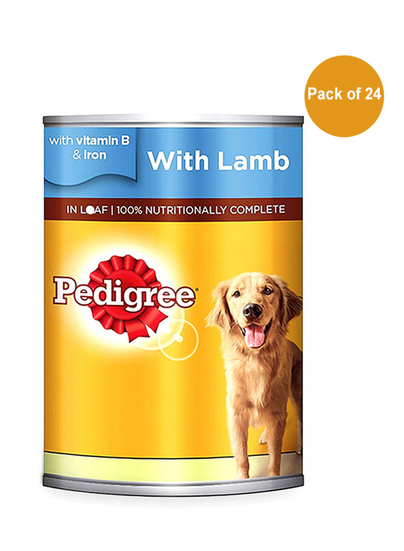 Lamb Wet Dog Food Can 400g Pack of 24