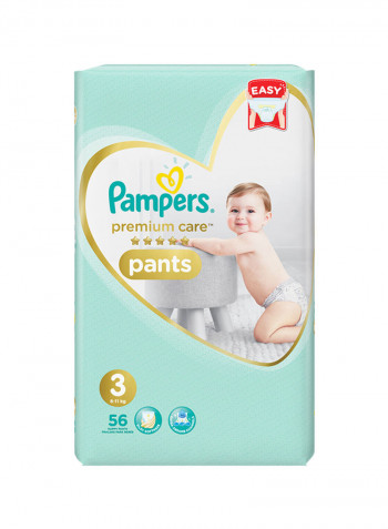 Pampers Premium Care Pants Diapers, Size 3, Midi, 6-11 kg, 112 Diapers