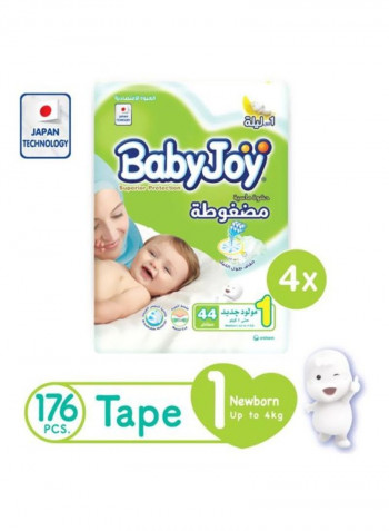 Tape Diaper, Size 1, 4 Kg, Value Pack, 176 Count