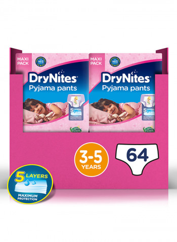 Drynites Pyjama Pants, Age 3-5 Years, Girl, 17-30 kg, 64 Bed Wetting Pants