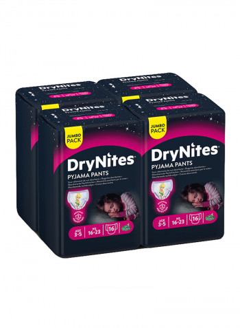 Drynites Pyjama Pants, Age 3-5 Years, Girl, 17-30 kg, 64 Bed Wetting Pants