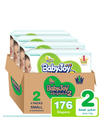 Tape Diaper, Value Pack, Small Size 2 (3.5-7 Kg), 176 Count