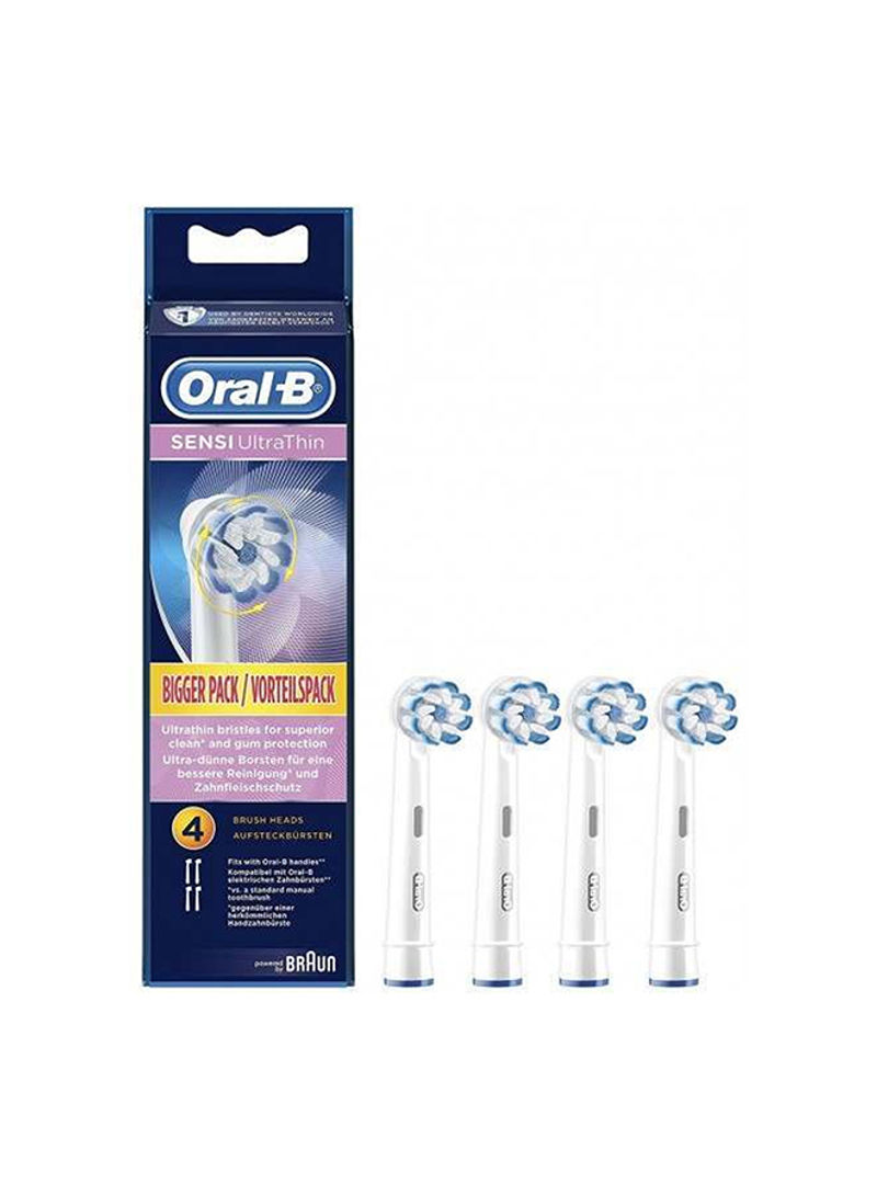 4-Piece Sensi Ultra thin Replacement Brush Heads White/Blue 1.12ounces