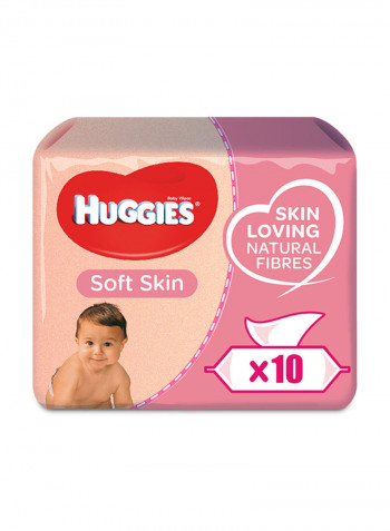 Baby Wipes Soft SKIN, 56s x 10 (560 Wipes)