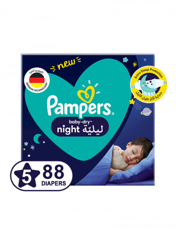 Baby-Dry Night Diapers, size 5, 12-17kg, 88 count
