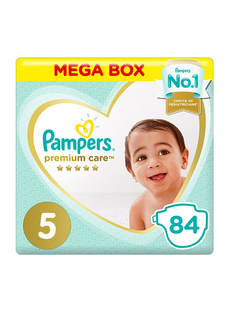 Premium Care Diapers Size 5, Junior, 11-16 kg, Mega Box, 84 Count