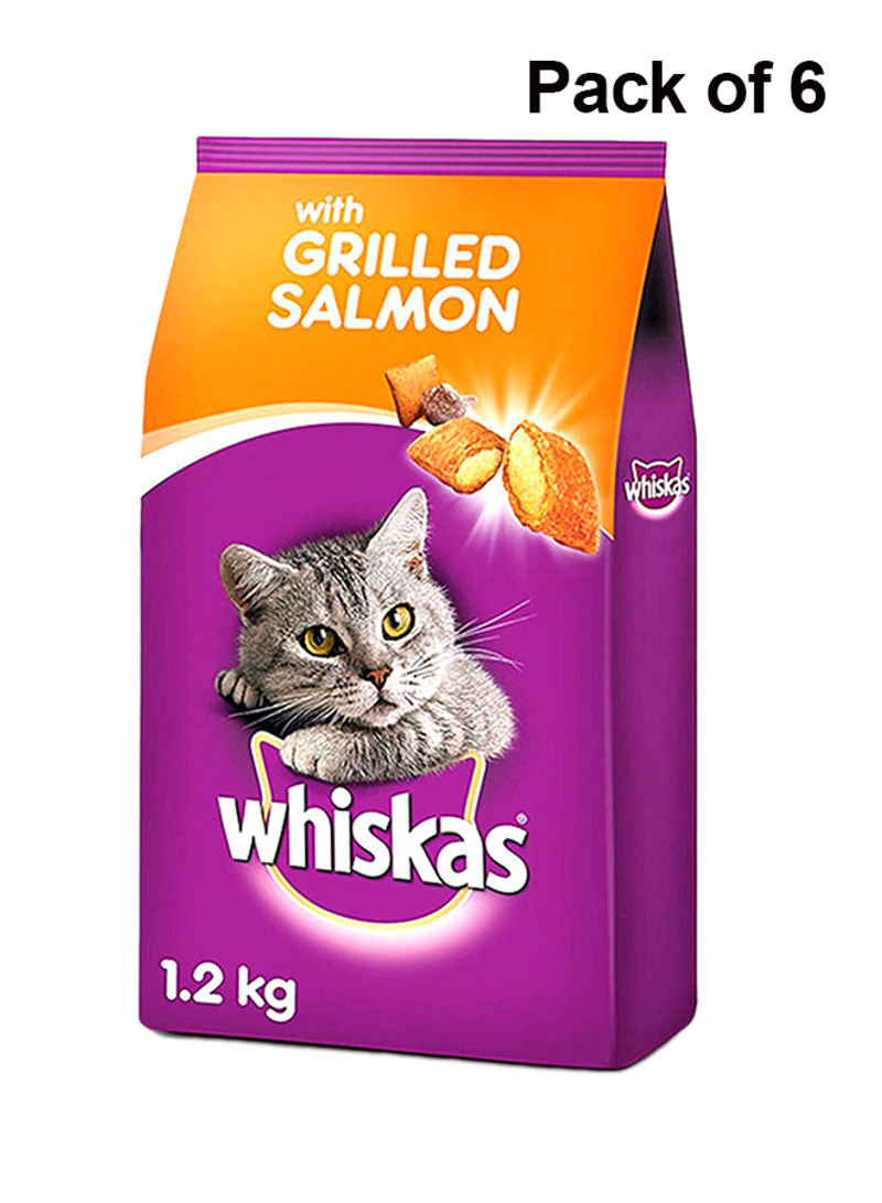 Grilled Salmon Dry Cat Food Adult 1+ Years 1.2kg Pack of 6
