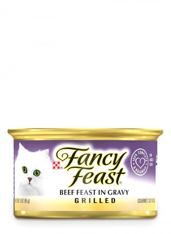 Fancy Feast Beef Feast Grilled In Gravy 85g Pack of 24 Multicolour