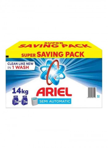 Pack Of 2 Semi Automatic Laundry Powder Detergent 2x7kg