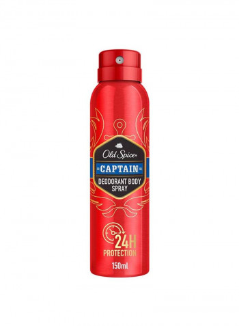 Pack Of 6 Captain Deodorant Body Spray 150ml