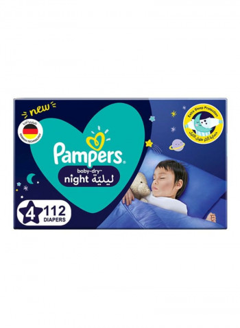 Baby-Dry Night Diapers, size 4, 10-15kg, 112 Diapers