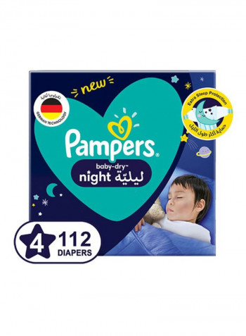 Baby-Dry Night Diapers, size 4, 10-15kg, 112 Diapers