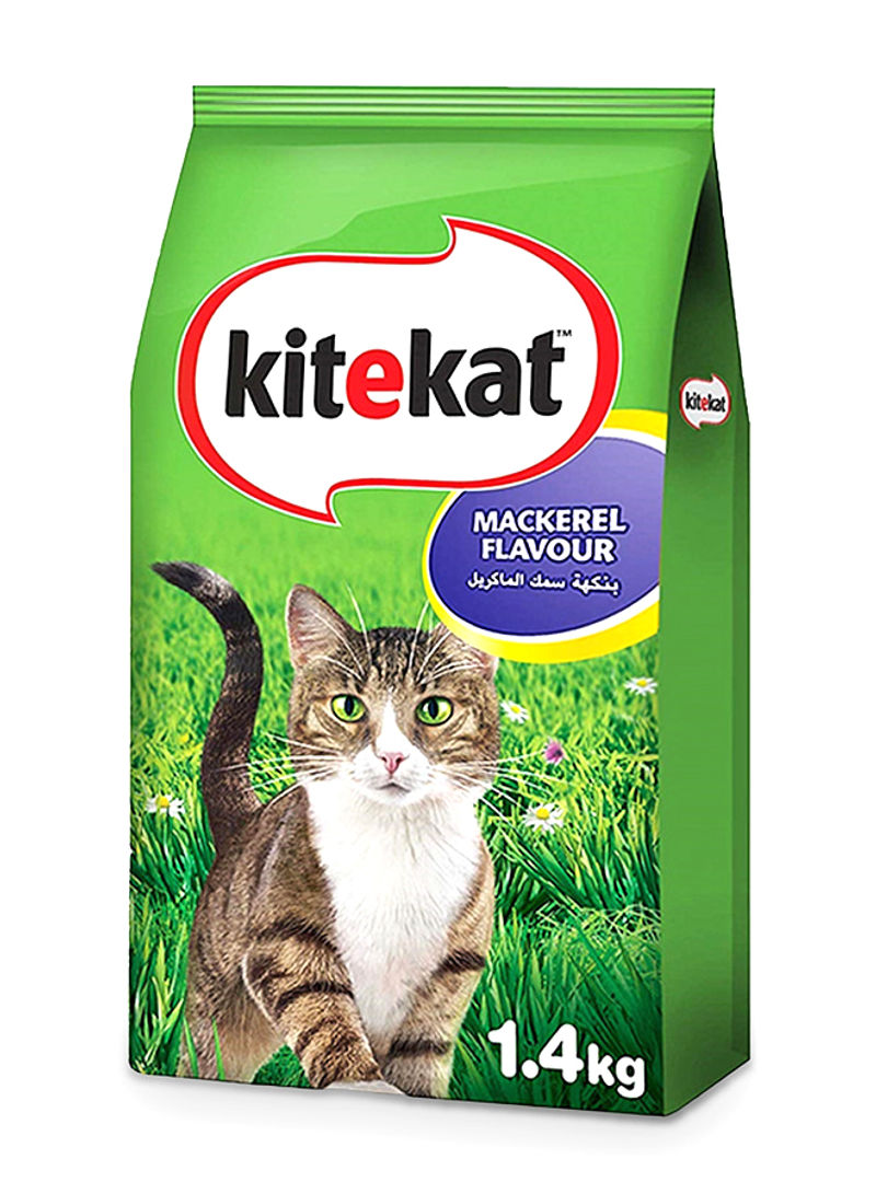 Mackerel Flavour Dry Adult Cat Food Pack of 6