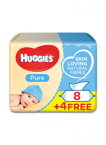Pure Baby Wipes 12 Packs x 56 Wipes, 672 Count