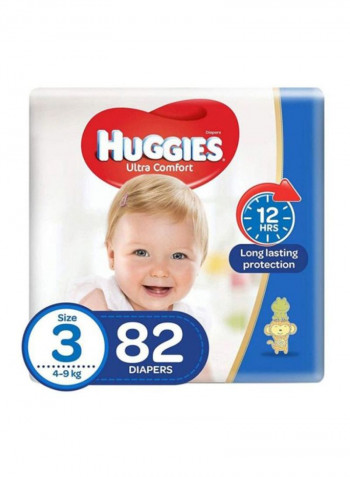 Ultra Comfort Diapers, Size 3, 4-9 Kg, 82 Count