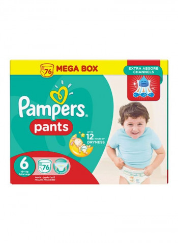 Pants Diapers, Size 6, Extra Large, 16+ kg, Mega Pack, 76 Count