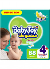 حفاضات مضغوطة، كبير+، مقاس 4+، لوزن 12 - 21 كجم،عبوة جامبو، 88 حفاضة