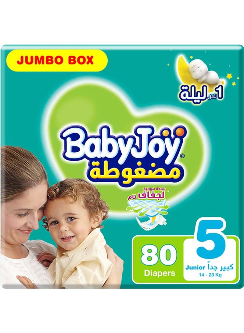 Tape Diaper, Size 5, Large, 14-25 Kg, Jumbo Box, 80 Diapers