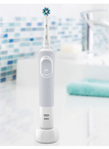 Vitality 100 Cross Action Rechargeablre Toothbrush White
