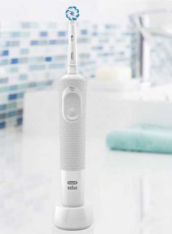 Vitality 100 Ultrathin Rechargeable Clamshell Toothbrush White