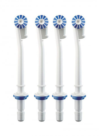 4-Piece Oxyjet Nozzle Replacement Head White/Blue