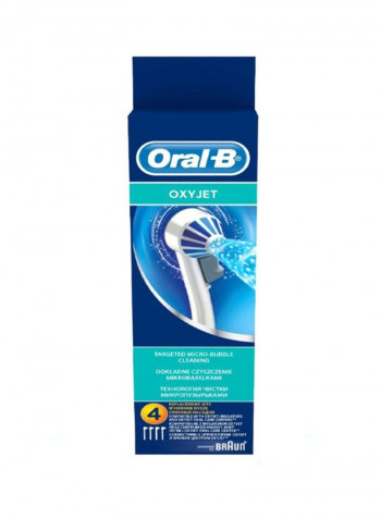 4-Piece Oxyjet Nozzle Replacement Head White/Blue