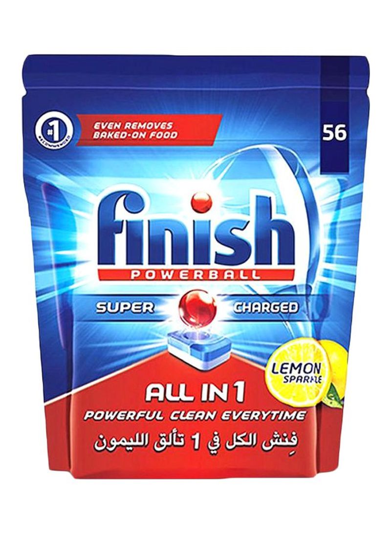 All in One Lemon Powerball Dishwasher Tablets 896g