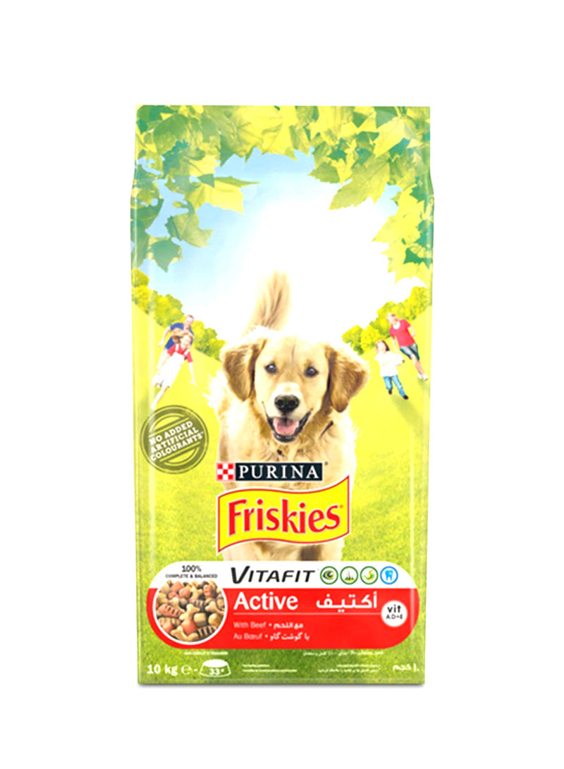 Active Dog Food With Beef 10kg