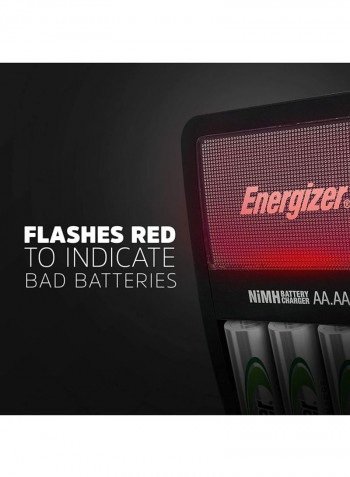 4-Piece Maxi Batteries With Charger Set Multicolour