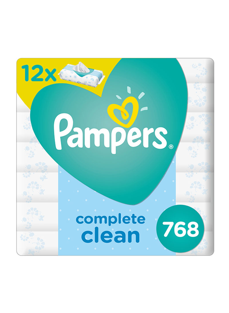 Complete Clean Baby Wipes 12 Packs x 64 Wipes, 768 Count