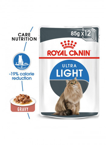 Ultra Light Wet Cat Food 85g 12 Pouch Brown 1.02kg