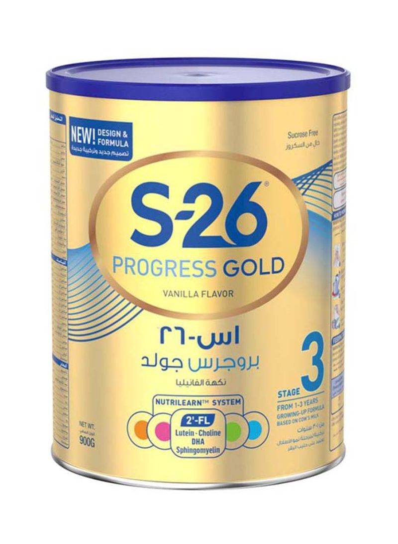 S-26 Progress Gold Stage 3 From 1-3 Years  Growing up Formula Milk Powder 900g