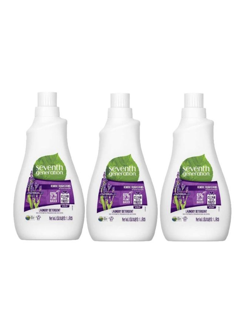 Pack Of 3 Plant-Based Concentrated Laundry Detergent - Fresh Lavender Clear 3x1L
