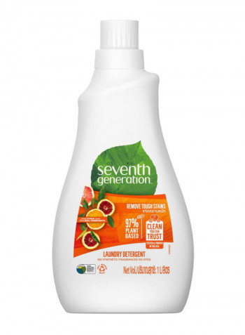 Plant-Based Concentrated Fabric Detergent Liquid Citrus Pack Of 3 3 x 1L