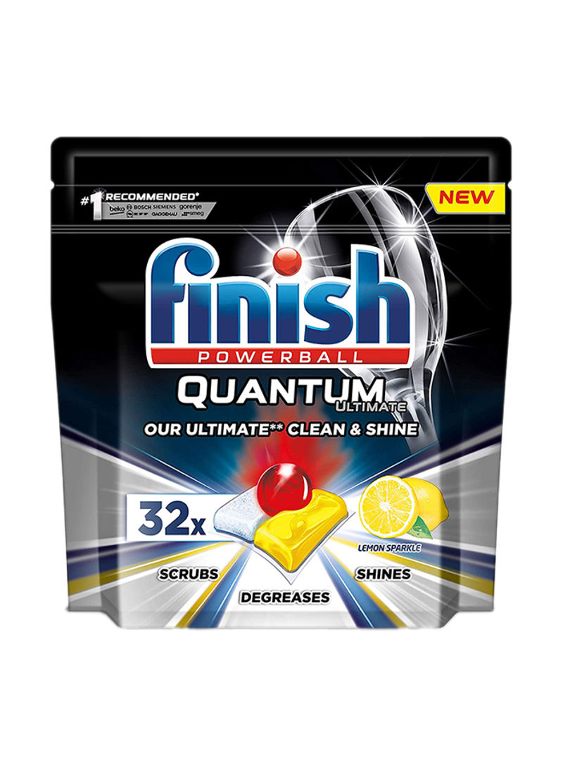 Quantum Ultimate Dishwasher 32 Tablets Lemon
